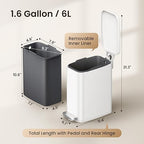 Cesun Slim Bathroom Trash Can - Image 5