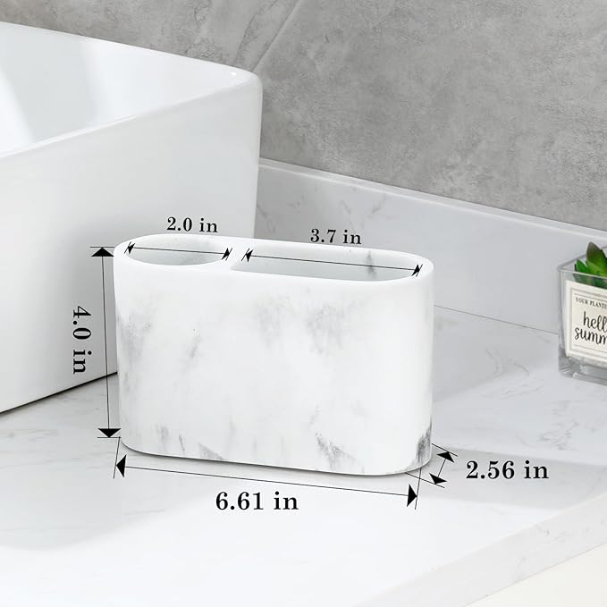 Luxspire Toothbrush Holder, 2 Slots Toothbrush and Toothpaste Holdersfor - Image 6