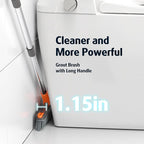 AIR U+ Grout Brush with Long Handle 180° Swivel Scrub Brush with Tweezers to - Image 5