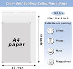 Clear Resealable Cellophane Plastic Bags Self Adhesive - Image 2
