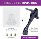 Door Stopper with Adhesive Bracket Stickers, No Drilling or Tools Needed - Image 3