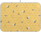 Funny Bees Honey Dish Drying Mat 16x18 by Wamika