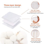 Cotton Pads, Facial Lip & Eye Makeup Remover Pads, 100% Pure Cotton Effective - Image 2