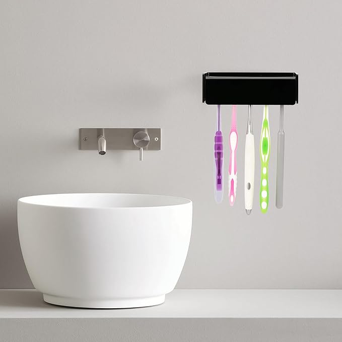 5 Slots Wall Mount Toothbrush Holder - Image 4