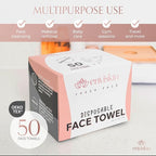 50 Disposable Face Towels Plant-Based Makeup Remover Wipes - Image 2