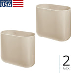 iDesign Small Slim Plastic Bathroom Trash Can, Garbage Can - Image 2