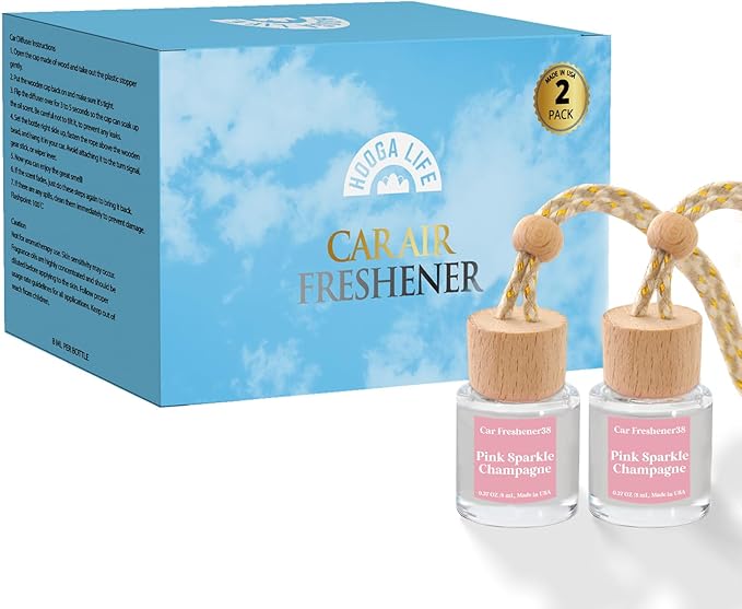 HoogaLife Car Air Freshener Diffuser 2 Pack Hanging Air Freshener Diffuser - Image 6
