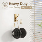 Gold Self Adhesive Towel Hooks, Extra Sticky and Strong 10LB, Stainless Hook - Image 2