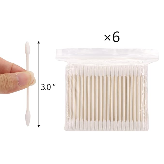 1200 Count 3" Pointed Cotton Swabs Double Precision Tip Cotton Buds - Image 2