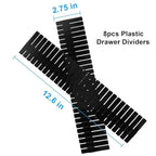 ShineMe Drawer Dividers 8pcs Adjustable Plastic Divider Household Storage - Image 2