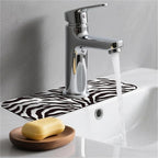 Kitchen Sink Splash Guard，Black-white checkered- Faucet Mat Sink Gadgets-Super - Image 2