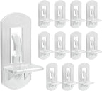Biaungdo 12 Pcs Plastic Locking Shelf Support Pegs, 8mm Clear Cabinet Shelf by Biaungdo