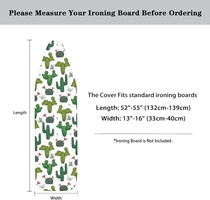 Sprowallow Cactus Extra-Wide Ironing Board Cover and Pad - Image 6