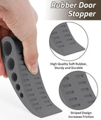 4 Pack Door Stops for Bottom of Door, Rubber Door Stopper Wedge - Image 4