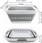SAMMART 30L Collapsible 3 Handled Plastic Laundry Basket - Image 2