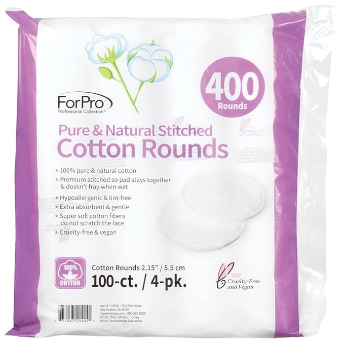 ForPro Pure & Natural Stitched Cotton Rounds - Image 2