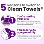 Clean Skin Club Healthy Aging Clean Towels® XL, Travel Pack, Smooths Fine Lines - Image 5