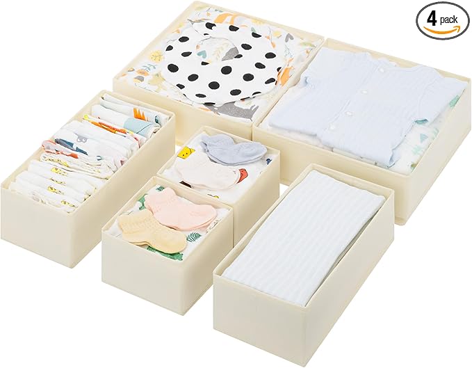 GRANNY SAYS Drawer Organizer Clothes, 6 Pack Dresser Organizer Bins by GRANNYSAYS