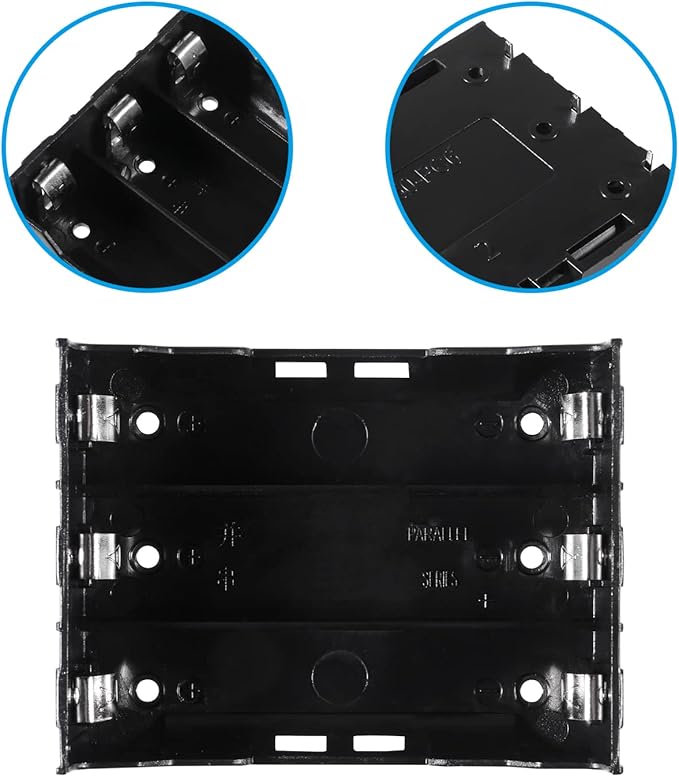 6pcs 18650 Battery Case Holder 3 Slots X 3.7V 18650 Battery Storage Box - Image 4