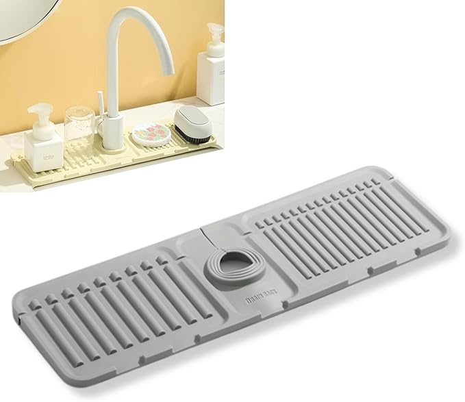 Silicone Sink Splash Guard, Non-Slip Faucet Mat by Boxonly
