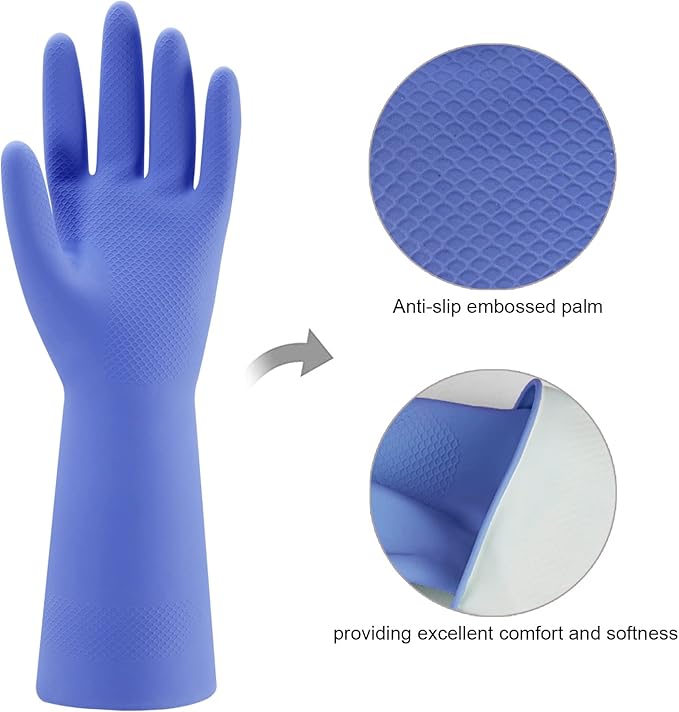 Bamllum Rubber Kitchen Dishwashing Gloves - Image 2
