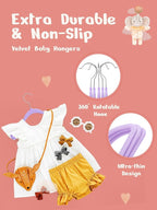 HOUSE DAY 11 Inch Velvet Baby Hangers 50 Pack Lt-Purple, Premium Kids Hangers - Image 5