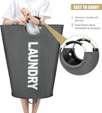 90L Large Laundry Basket, Freestanding Tall Clothes Hamper, Collapsible Laundry - Image 5