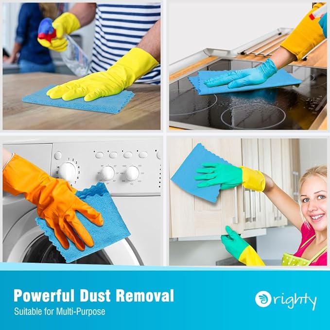Orighty Cleaning Cloths Bulk, 200 Pack Shop Rags Reusable, Microfiber Cleaning - Image 4