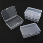 4 Pack Clear Rectangular Mini Storage Boxes - Image 2