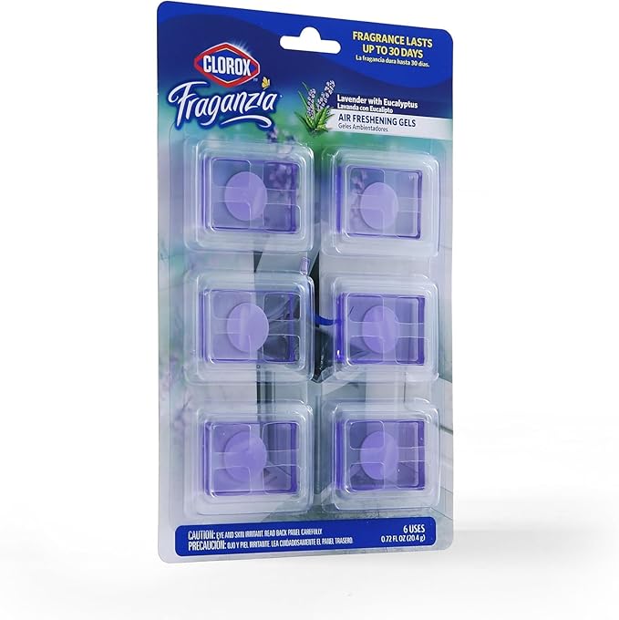 Clorox Fraganzia Stick-On Gel Fresheners, Lavender - Image 2