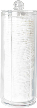 Super Z Outlet Cosmetic Cotton Pad Rounds Holder Makeup Removers Clear Acrylic - Image 2