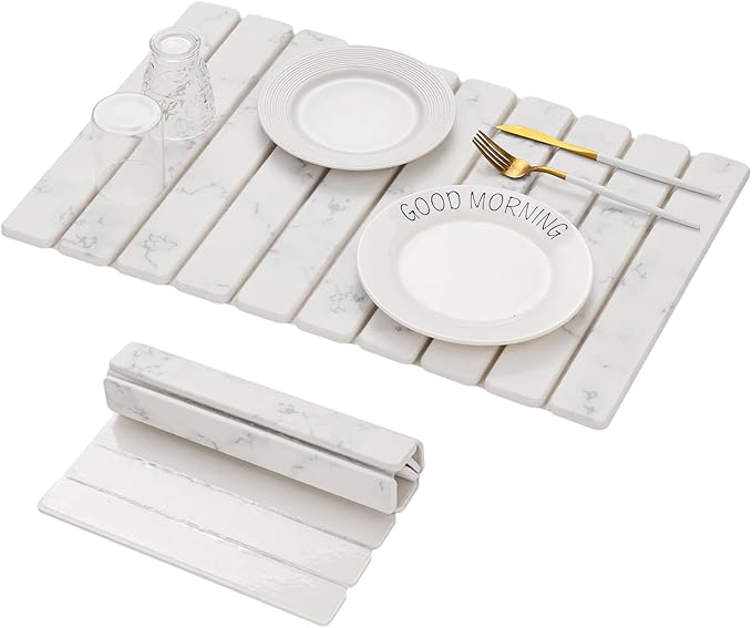 Large Stone Drying Mat for Kitchen Counter, Quick Drying Mat, Glasses and by Unknown