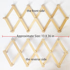 AMAPON Accordion Style Expandable Wall Wooden Coat Rack 13 Hooks Hang Hats - Image 4