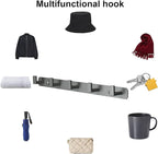 Coat Rack, Heavy Duty Stainless Steel 5 Tri Coat Hook Hanger, Wall Mounted - Image 4