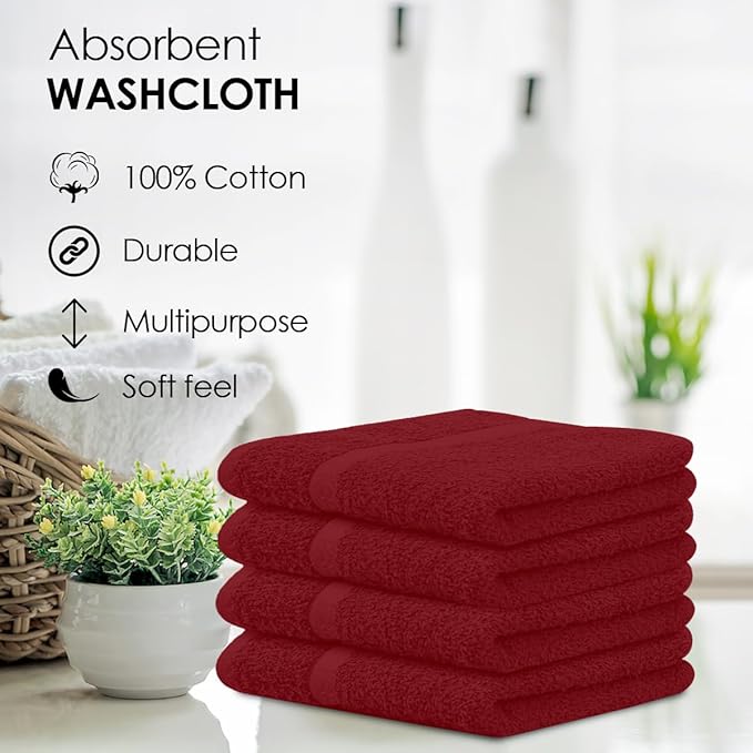 Avalon Towels Cotton Washcloths – Size 12x12 Inches, 100% Ring Spun Cotton - Image 6