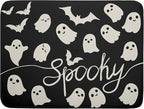Halloween Dish Drying Mat for Kitchen Counter 18x24 Cute Ghost Black Spooky by Aytipun