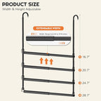 Hanging Closet Rod Adjustable Width Height Closet Rods - Image 3