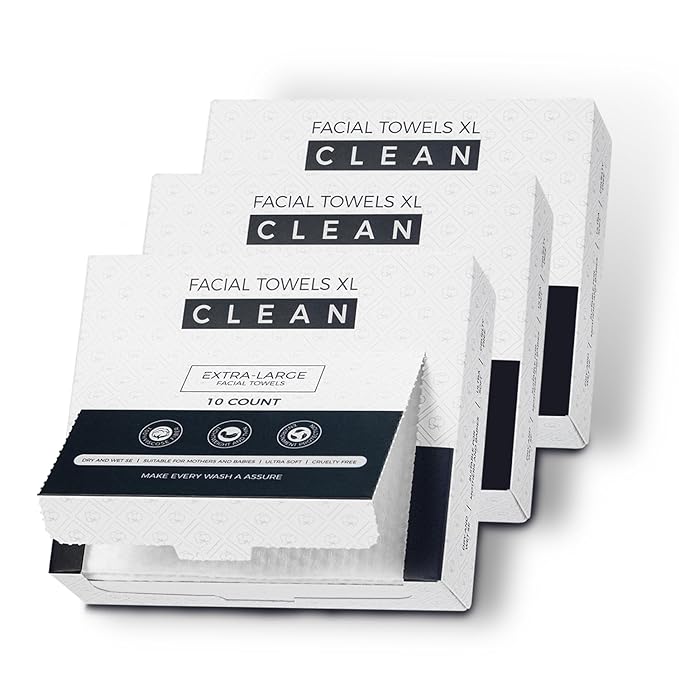 Disposable Face Towels XL, 7.9" x 9.4" Large Face Towelettes Disposable by Unknown