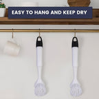 Dish Brush with Handle, Dish Scrub Brush with Built-in Scraper, Nylon Dish - Image 7