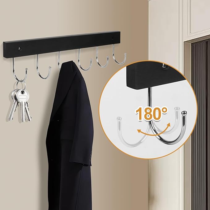2 Pack Coat Rack Wall Mount - Image 3