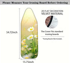 Nuxovilar White Daisy & Yellow Floral Pattern Ironing Board Cover, 15×54 inch - Image 4