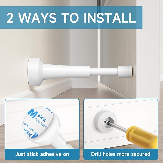 4PCS Spring Door Stoppers for Wall - Image 4
