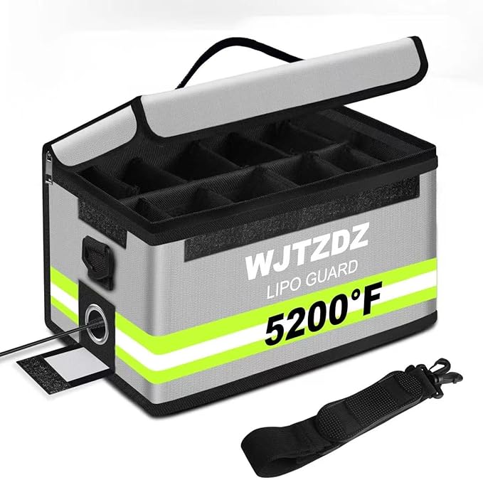 12 Cell Large Capacity Lipo Battery Bag, Fireproof Explosionproof Safe Storage - Image 7