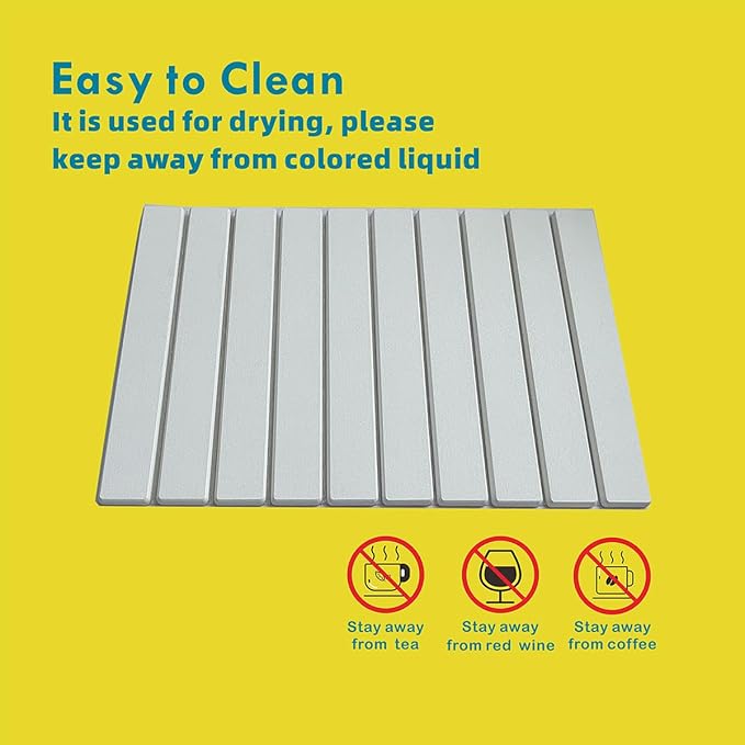 Large Stone Drying Mat for Kitchen Counter, 24x16 Inch Fast Drying & Super - Image 7