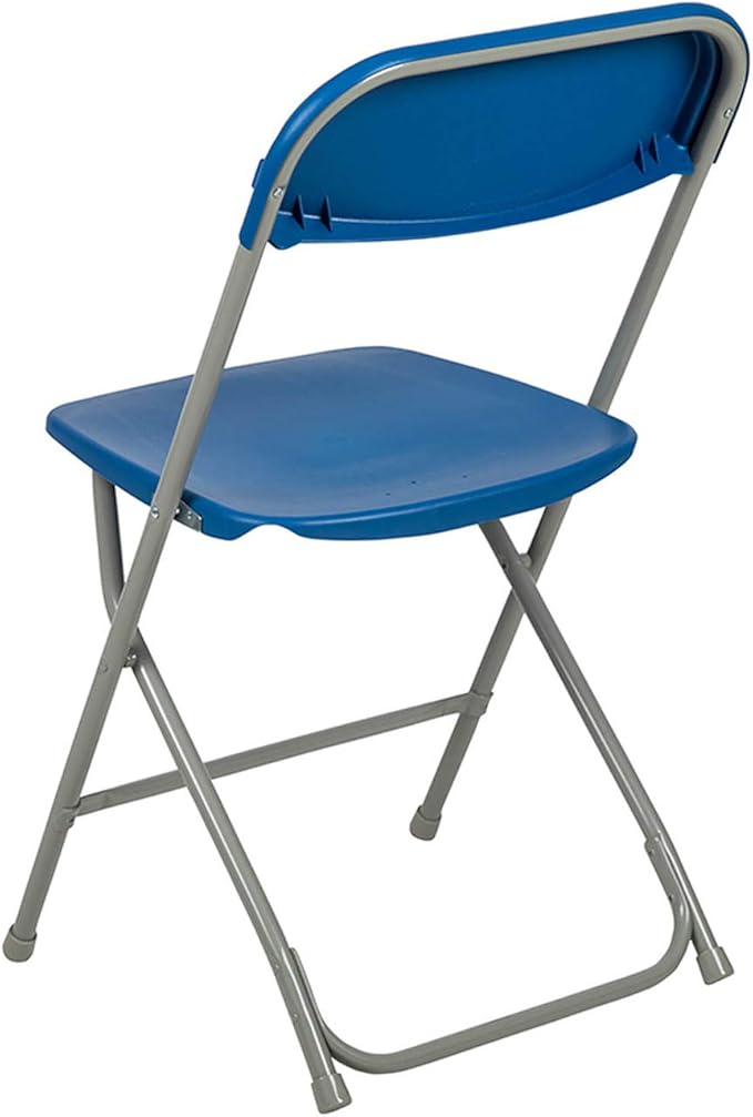 Flash Furniture Hercules Series Plastic Folding Chairs for Parties and Weddings, Stackable Commercial Event Seats, Set of 10, Blue - Image 5