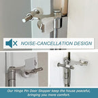 20 Pack Hinge Pin Brushed Nickel Door Stopper, Adjustable Heavy Duty Hinge Pin - Image 4