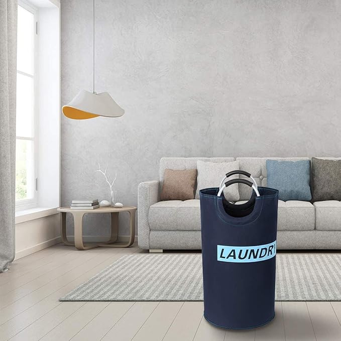 ZERO JET LAG 82L Large Laundry Basket Collapsible Fabric Hamper Tall Foldable - Image 7
