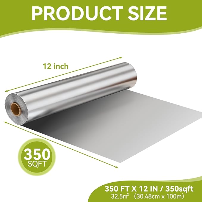 Aluminum Foil Roll, 12in x 350ft Aluminum Foil, Thick Strong Tin Foil - Image 7