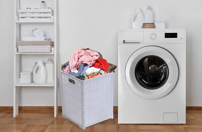 42L Collapsible Plastic Laundry Baskets, Foldable Laundry Hamper - Image 7