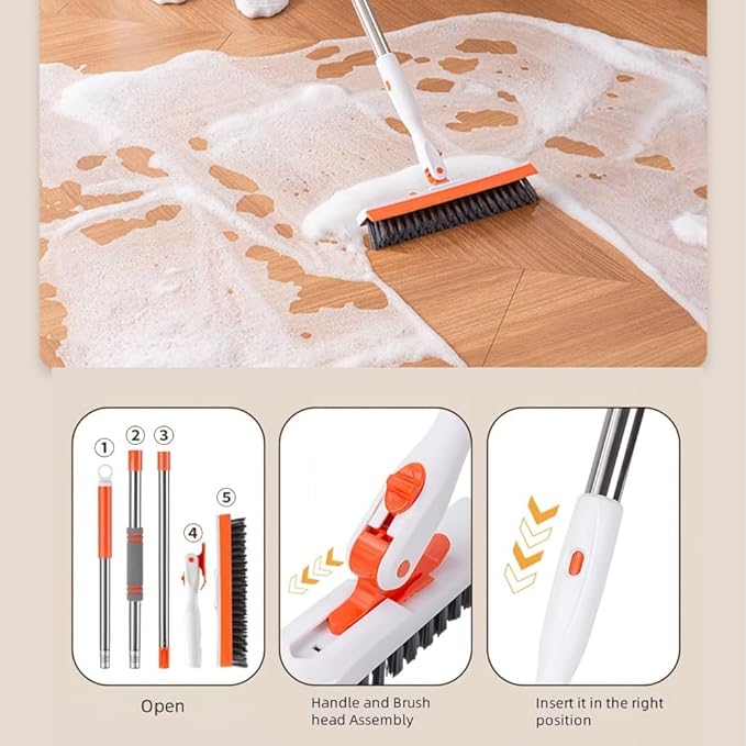 53''Grout Cleaning Brush with Long Handle, Grout Cleaner Brush - Image 5